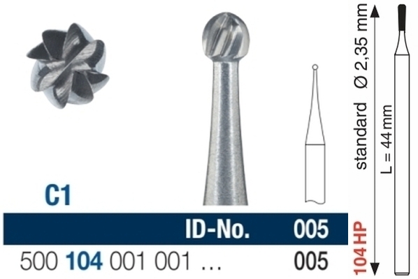 Hartmetallbohrer Labor HP C1 104 005