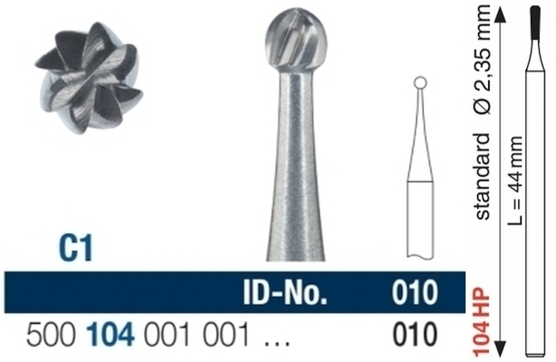 Hartmetallbohrer Labor HP C1 104 010