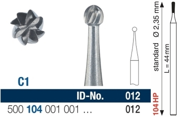 Hartmetallbohrer Labor HP C1 104 012