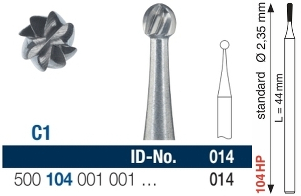 Hartmetallbohrer Labor HP C1 104 014