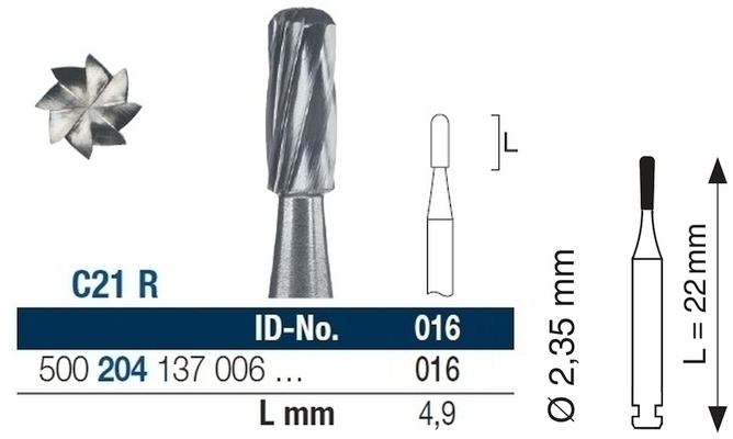 HM-Bohrer Klebstoffentferner C21R 204 016