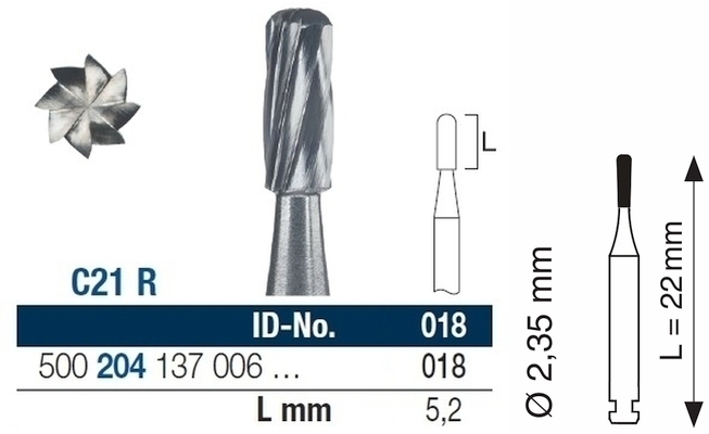HM-Bohrer Klebstoffentferner C21R 204 018