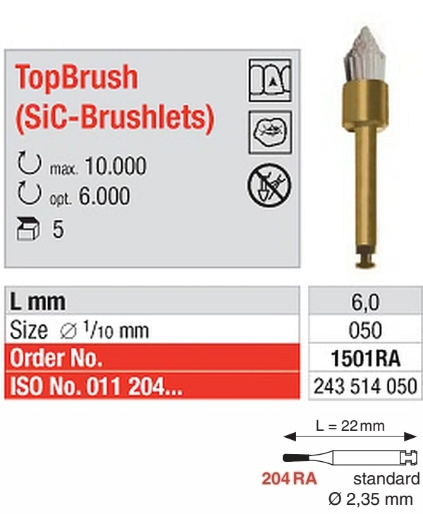 TopBrush Bü?rste SIC Spitze 1501RA-5