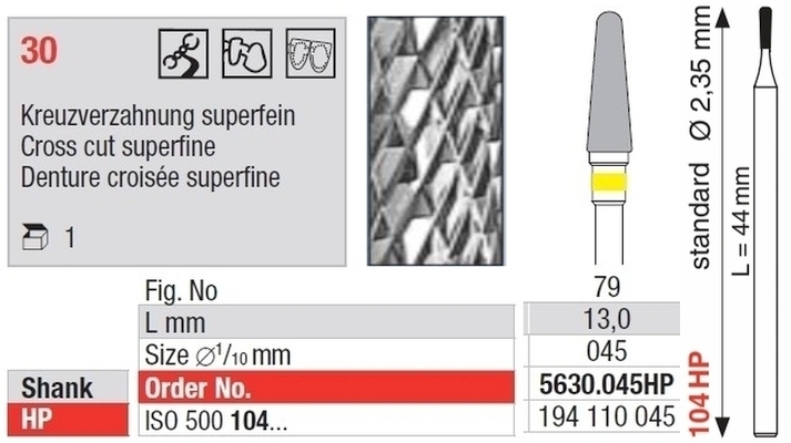 HM-Fräser Kreuzverzahnung superfein 5630.045HP