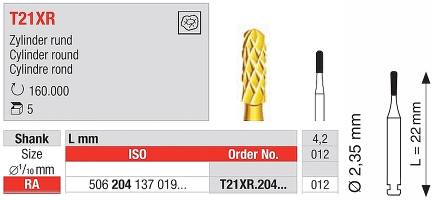 HM-Bohrer Klebstoffentferner T21XR.204.012