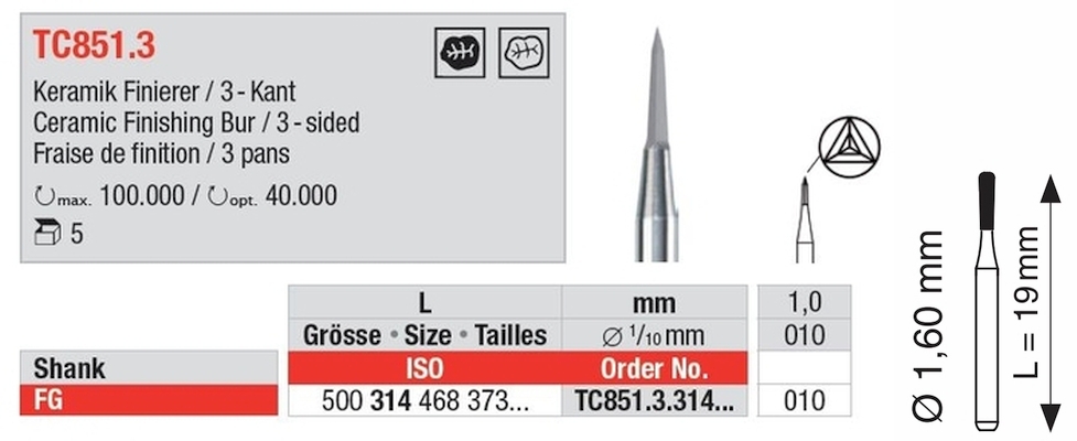HM Finierer FG - 3 Kant TC851.3.314.010