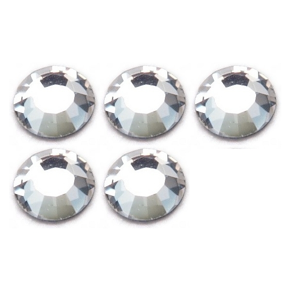 Schmuckstein zum Aufkleben/ weiss/ 1,5 mm/ Rosenschliff 5-er P. DJ10/2-5