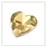 Herz- Zirkonia (synthetischer Diamant)- topas-gelb- Brillant-Facettenschliff DJ75