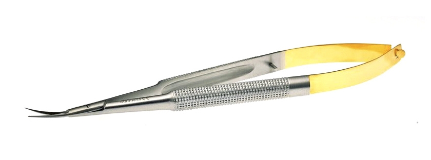 Micro Schere mit Hartmetalleinlage- Castroviejo 14 cm (gebogen) 7470123