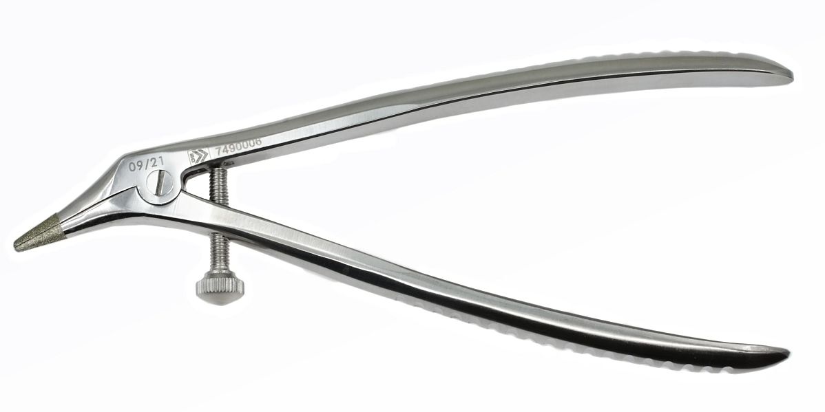 Teleskopkronenzange schlank 15 cm diamantiert