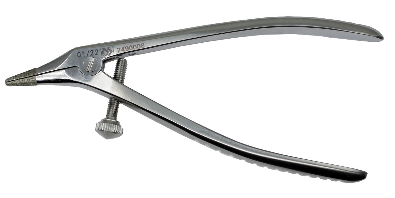 Teleskopkronenzange extraschlank 12,5 cm diamantiert