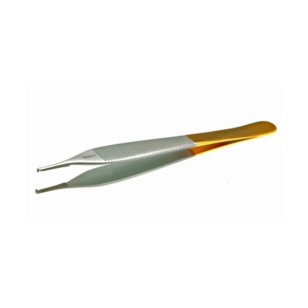 Chirurgische Pinzette gerade mit Hartmetalleinlage- Adson 12 cm (1x2 Zähne) 7492014